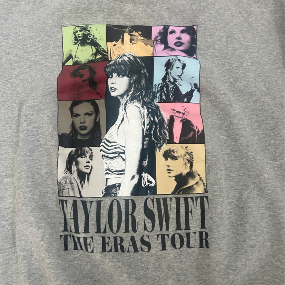 NWOT Taylor swift eras tour gray crewneck merch sweatshirt small - Picture 2 of 5